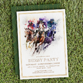 Invitación Elegante caballo de raza Derby Fiesta Ecuestre