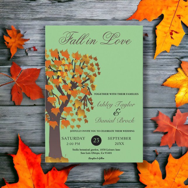 Invitación Elegante caída del Boho en el Boda del otoño del á (Subido por el creador)