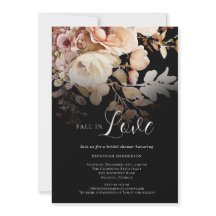 Elegante Caída Negra Enamorada Floral Bridal Showe