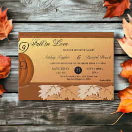Invitación Elegante Caída Rústica Sale Boda Floral Otoño