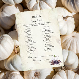 Invitación Elegante Calabaza Blanca Lo que hay en tu juego de