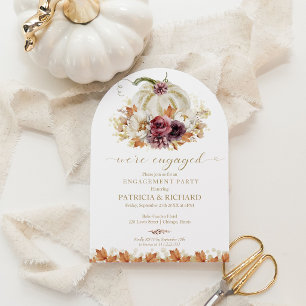 Invitación Elegante calabaza "Estamos comprometidos" Fiesta d