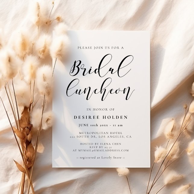 Invitación Elegante caligrafía Almuerzo de boda (Subido por el creador)