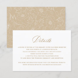 Invitación Elegante caligrafía Boda de guiones Detalles Inser