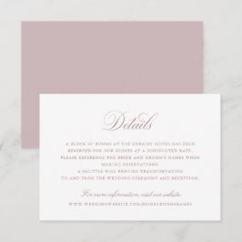 Invitación Elegante caligrafía Boda de guiones Detalles Inser