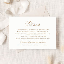 Invitación Elegante caligrafía Boda de guiones Detalles Inser