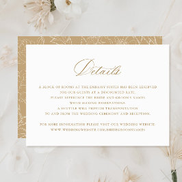 Invitación Elegante caligrafía Boda de guiones Detalles Inser