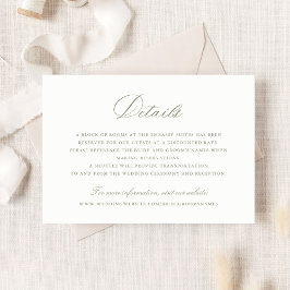 Invitación Elegante caligrafía Boda de guiones Detalles Inser