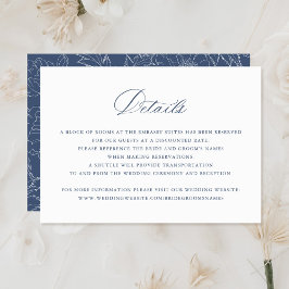 Invitación Elegante caligrafía Boda de guiones Detalles Inser