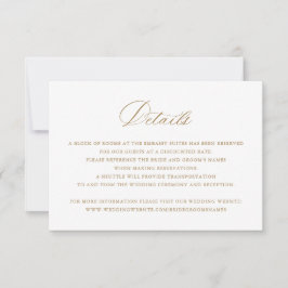 Invitación Elegante caligrafía Boda de guiones Detalles Inser