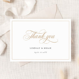 Invitación Elegante caligrafía Boda de guiones Gracias