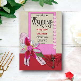 Invitación Elegante caligrafía Boda decorativo romántico
