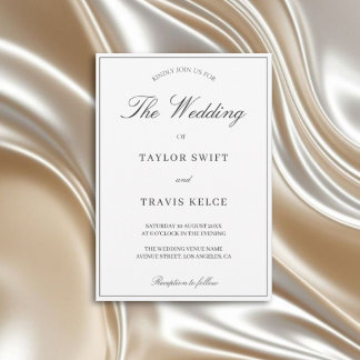 Invitación Elegante caligrafía boda en blanco y negro 
