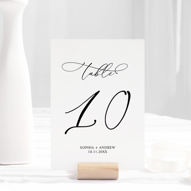 Invitación Elegante caligrafía Boda Tabla número 10 (Subido por el creador)