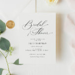 Invitación Elegante caligrafía clásica ducha de novia<br><div class="desc">Elegante caligrafía clásica invitación a ducha de novia</div>