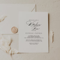 Elegante caligrafía Cocina Tea Bridal Ducha