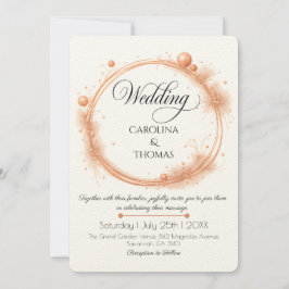 Invitación Elegante caligrafía de guion de Boda de arcilla de