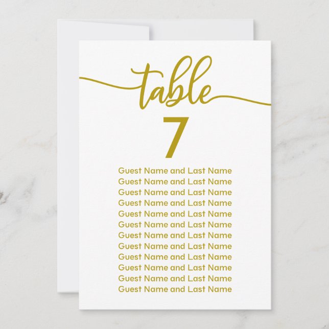 Invitación Elegante caligrafía de oro para bodas invitados (Anverso)