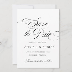 Invitación Elegante caligrafía estilo americano escritura a m