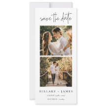 Elegante caligrafía Fotos Tira para salvar la fech