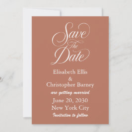Invitación Elegante Caligrafía Guardar la Fecha Boda