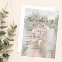 Elegante caligrafía guión Boda de fotografía super