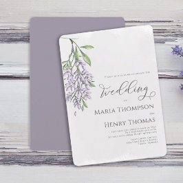 Invitación Elegante caligrafía guión Boda de Lavanda