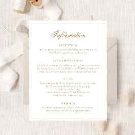 Invitación Elegante caligrafía guión Boda de oro detalles