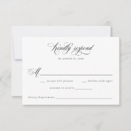 Invitación Elegante caligrafía guión de boda moderna RSVP
