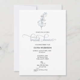 Invitación Elegante caligrafía moderna ducha nupcial
