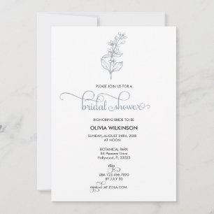 Invitación Elegante caligrafía moderna ducha nupcial