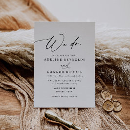 Invitación Elegante caligrafía moderna que hacemos Boda