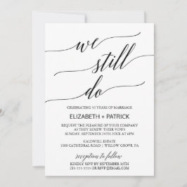 Invitación Elegante caligrafía negra promete renovación