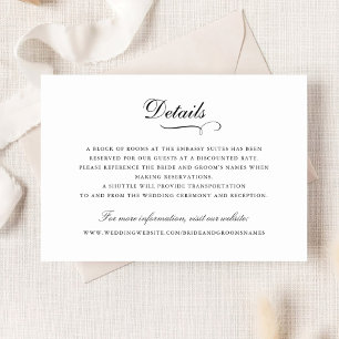 Invitación Elegante caligrafía Ornamento Boda de guiones deta
