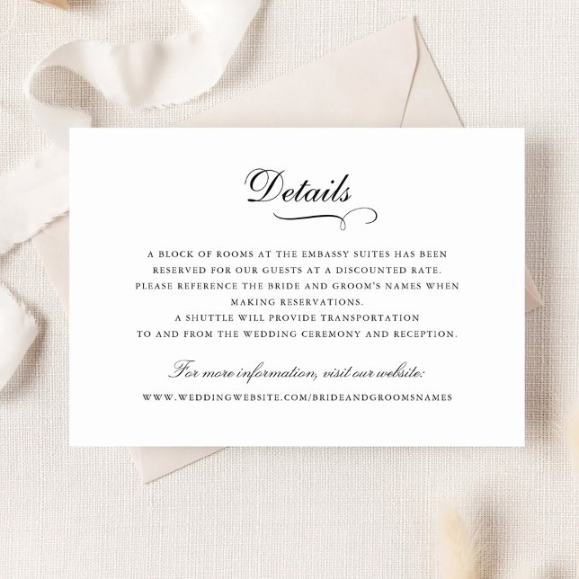 Invitación Elegante caligrafía Ornamento Boda de guiones deta (Subido por el creador)