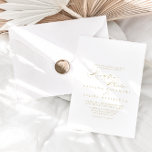 Invitación Elegante caligrafía oro Boda Nuestra Boda<br><div class="desc">Esta elegante invitación a la boda de oro nuestra boda con caligrafía elegante es perfecta para un boda rústico. El diseño,  sencillo y elegante,  presenta una tipografía de escritura clásica y elegante en oro.</div>