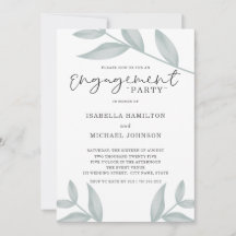 Elegante caligrafía Partido de compromiso botánico