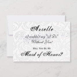 Invitación Elegante caligrafía Regencia Regency Style Maid of