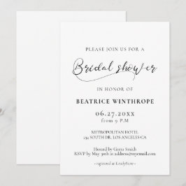 Invitación Elegante caligrafía romántica Despedida de soltera