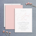 Invitación Elegante Caligrafía Rosa Brunch Formal Con Novia<br><div class="desc">Brunch formal, elegante y moderno con la invitación a la novia en la ducha, que incluye caligrafía moderna escrita a mano con un toque de color rosa y un delicado borde rosa. Personaliza tus detalles en negro suave. Póngase en contacto con el diseñador para obtener productos coincidentes. Copyright Anastasia Surridge...</div>