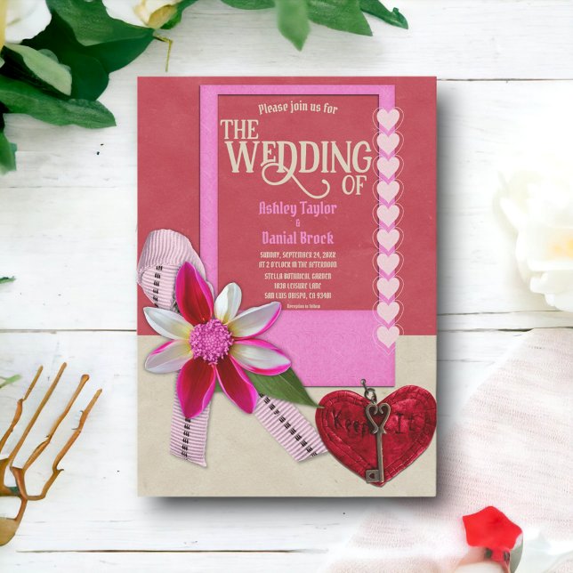 Invitación Elegante caligrafía rústica Boda de barrido de cor (Subido por el creador)