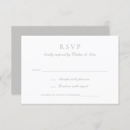 Invitación Elegante caligrafía Script Boda gris RSVP