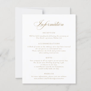 Invitación Elegante Caligrafía Script Boda Información Inv