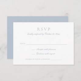 Invitación Elegante caligrafía Script Dusty Blue Wedding RSVP