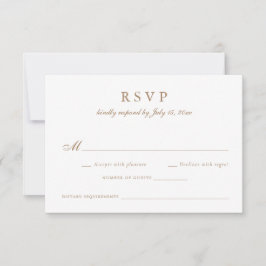 Invitación Elegante caligrafía Script Olive Gold Wedding RSVP