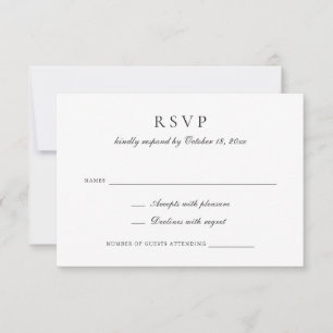 Invitación Elegante caligrafía Script Wedding RSVP