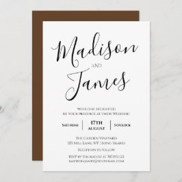 Invitación Elegante caligrafía simple Minimalista moderno