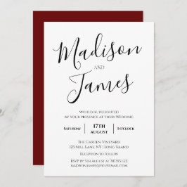 Invitación Elegante caligrafía simple Minimalista moderno