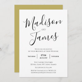 Invitación Elegante caligrafía simple Minimalista moderno