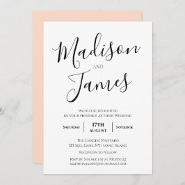 Invitación Elegante caligrafía simple Minimalista moderno